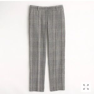 J Crew Factory Glen Plaid City Fit Skimmer Pants